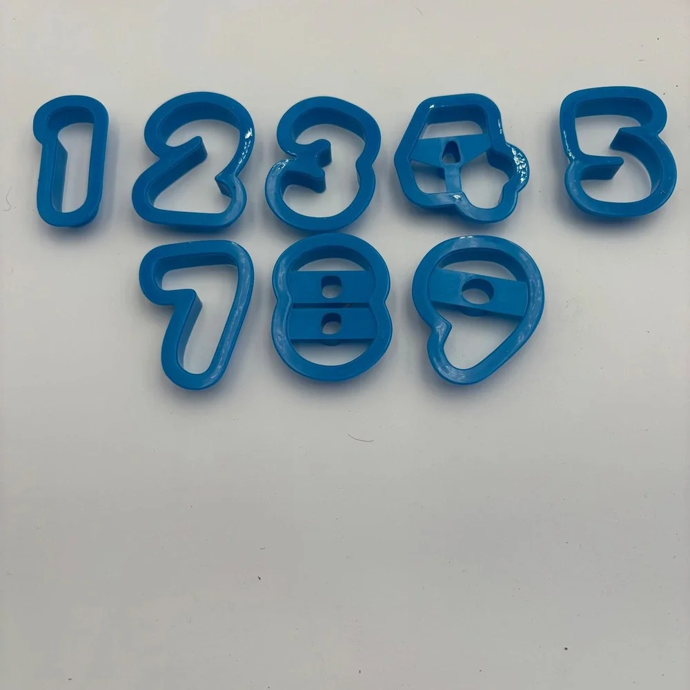Unbranded Cookie Cutters Unisex OS Pink Blue Good Alphabet Number Set Incomplete